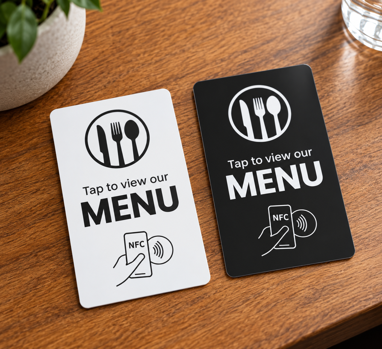 Tarjetas NFC tap5 para menú de restaurante